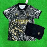 Real Madrid Black Chinses Dragon Set Jersey
