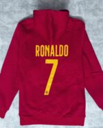 Ronaldo Portugal Red Hoodie - Premium