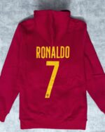 Ronaldo Portugal Red Hoodie - Premium