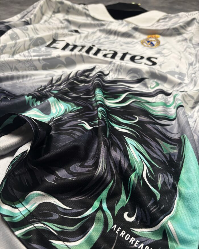 Real Madrid Dragon Grey Black Special Edtion- 2025/26 Set (with shorts) - Image 3