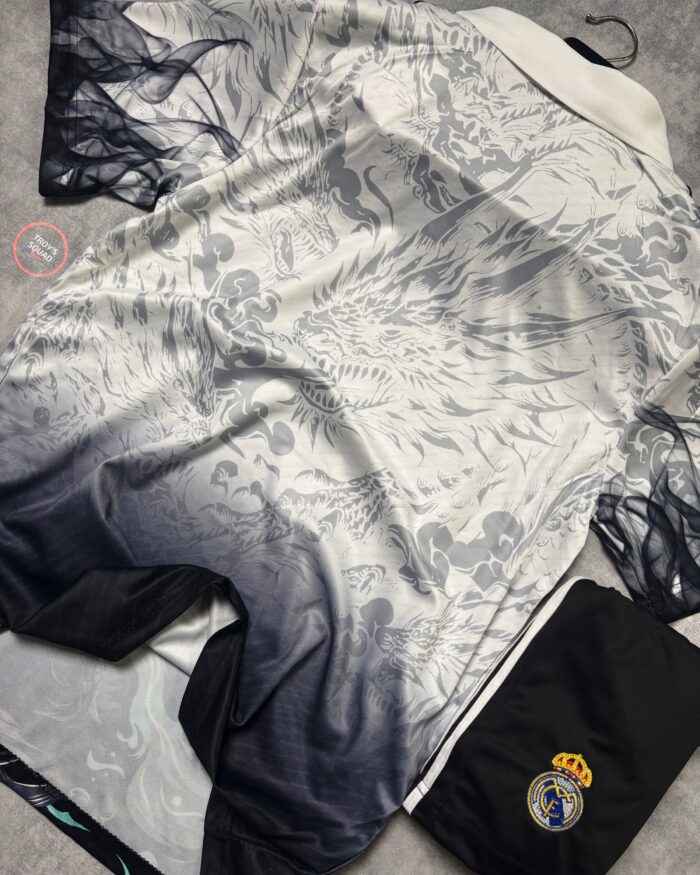 Real Madrid Dragon Grey Black Special Edtion- 2025/26 Set (with shorts) - Image 5