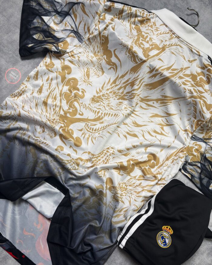 Real Madrid Dragon Yellow Red Special Edtion- 2025/26 Set (with shorts) - Image 5