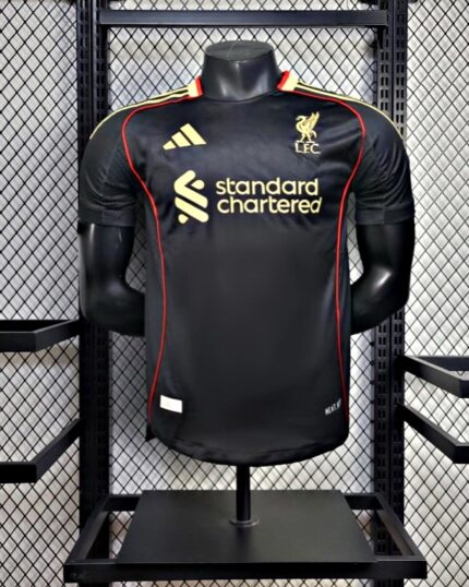 Liverpool Third Black Gold Player Version 2025/26