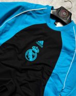 Real Madrid T-Shirt Round Neck Drop Shoulder - (Blue&Black) - Image 2