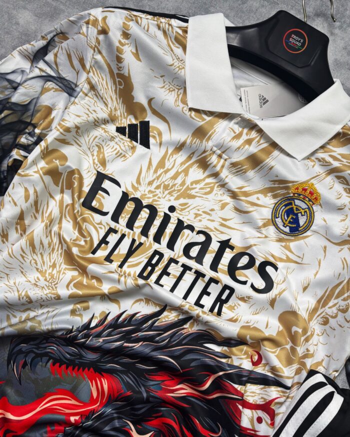 Real Madrid Dragon Yellow Red Special Edtion- 2025/26 Set (with shorts) - Image 2