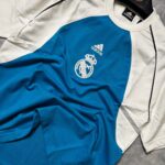 Real Madrid T-Shirt Round Neck Drop Shoulder - (White&Blue)
