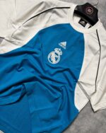Real Madrid T-Shirt Round Neck Drop Shoulder - (White&Blue)