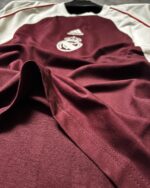 Real Madrid T-Shirt Round Neck Drop Shoulder - (Maroon&White) - Image 3