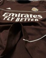 Real Madrid T-Shirt Round Neck Drop Shoulder - (Brown) - Image 3