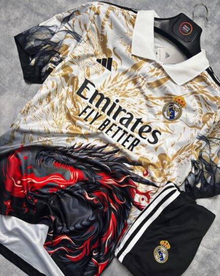 Real Madrid Dragon Yellow Red Special Edtion- 2025/26 Set (with shorts)