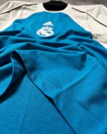 Real Madrid T-Shirt Round Neck Drop Shoulder - (White&Blue) - Image 3