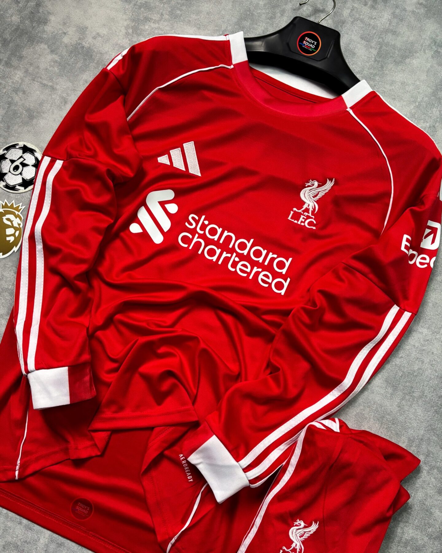 75f5f3da-f737-4074-86a7-bb2ae8052e45 Liverpool Home Full Sleeve Set- 25/26 (with Shorts) - Image 1