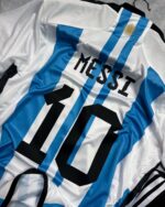 Messi Argentina Home World Cup Set 2022- with shorts( GOAT Collection) - Image 5