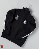 Real Madrid UCL-CR7 Cotton Fleece Unisex Zipper- Black