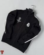 Real Madrid UCL-CR7 Cotton Fleece Unisex Zipper- Black