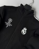 Real Madrid UCL-CR7 Cotton Fleece Unisex Zipper- Black - Image 2