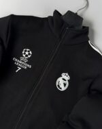 Real Madrid UCL-CR7 Cotton Fleece Unisex Zipper- Black - Image 2